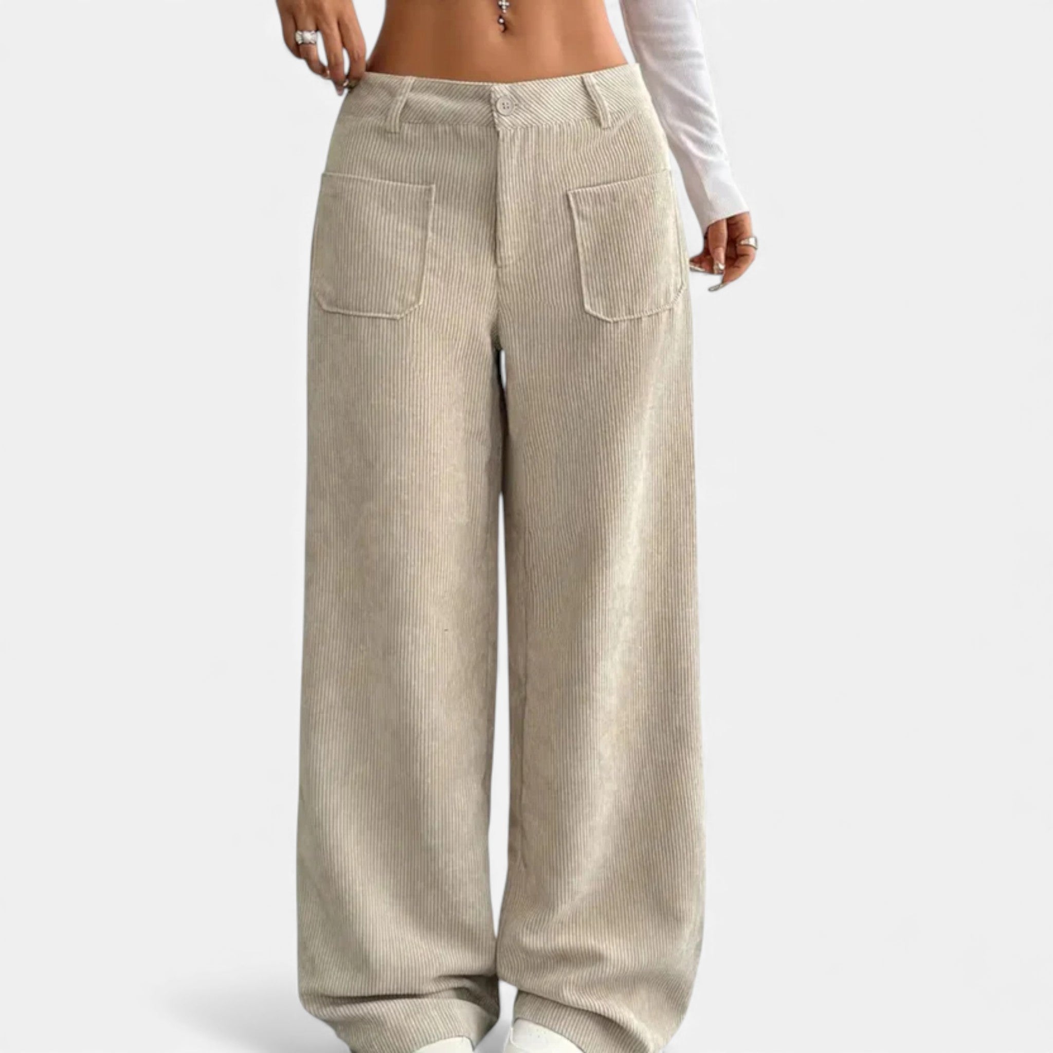 Monvéline | Women’s Wide-Leg Trousers – Effortless Draped Elegance