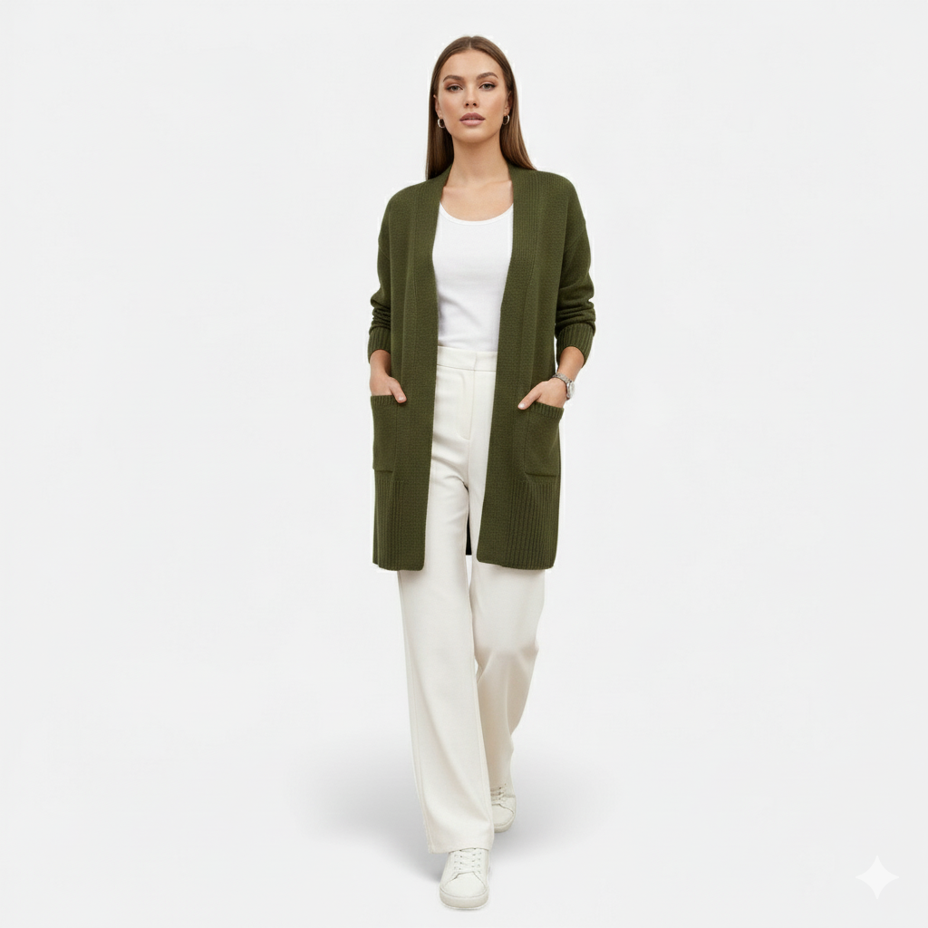 Monvéline | Women’s Knit Cardigan – Longline Everyday Elegance
