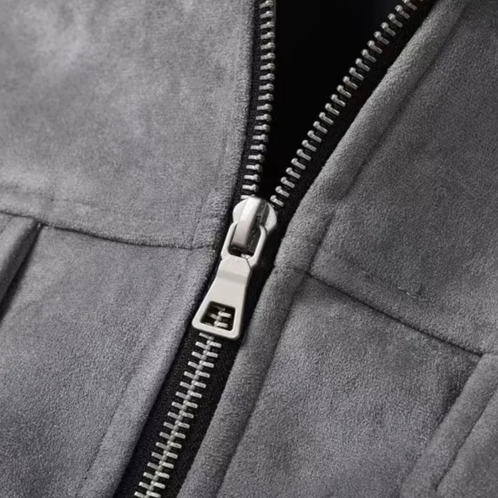 Monvéline | Men’s Suede Zip Jacket