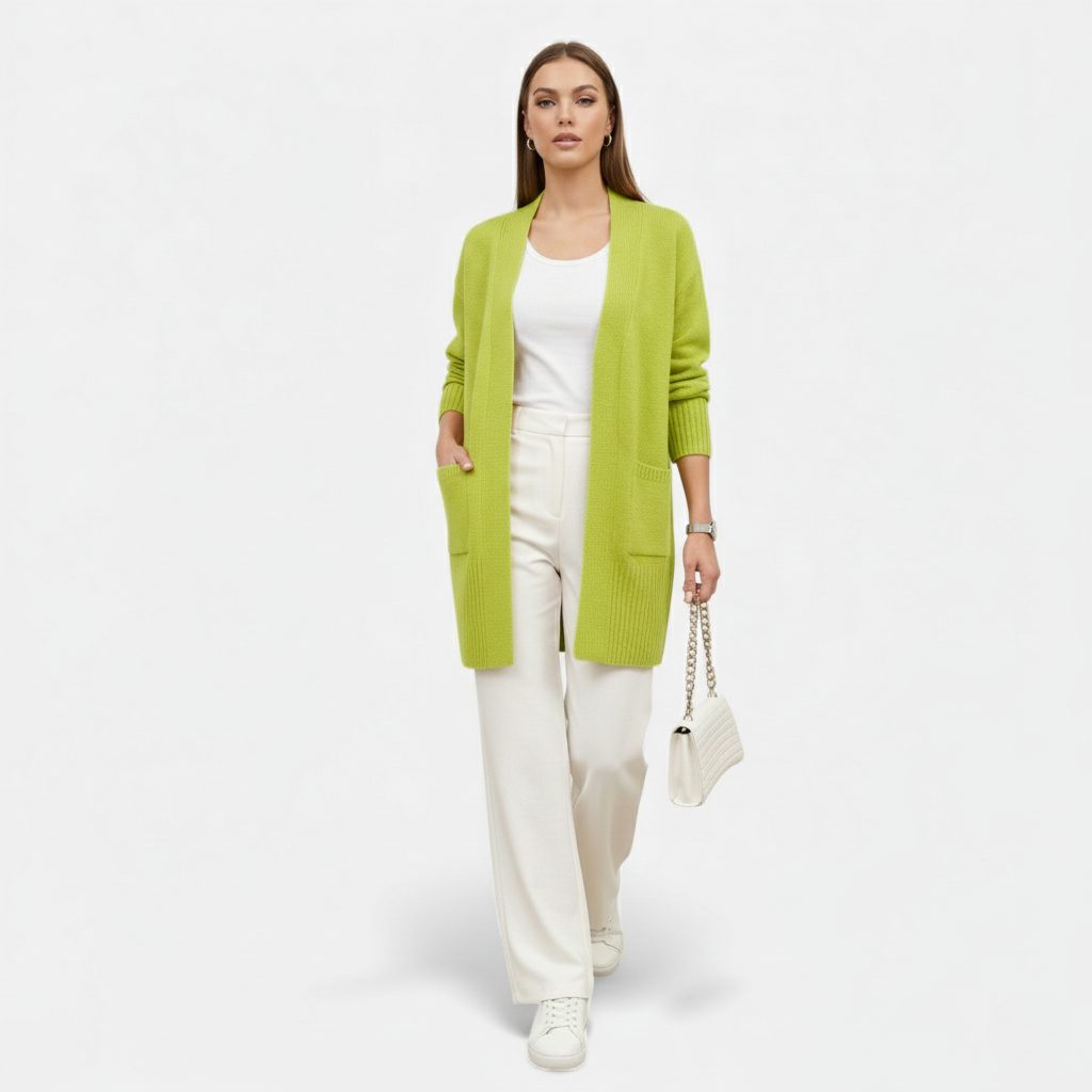 Monvéline | Women’s Knit Cardigan – Longline Everyday Elegance
