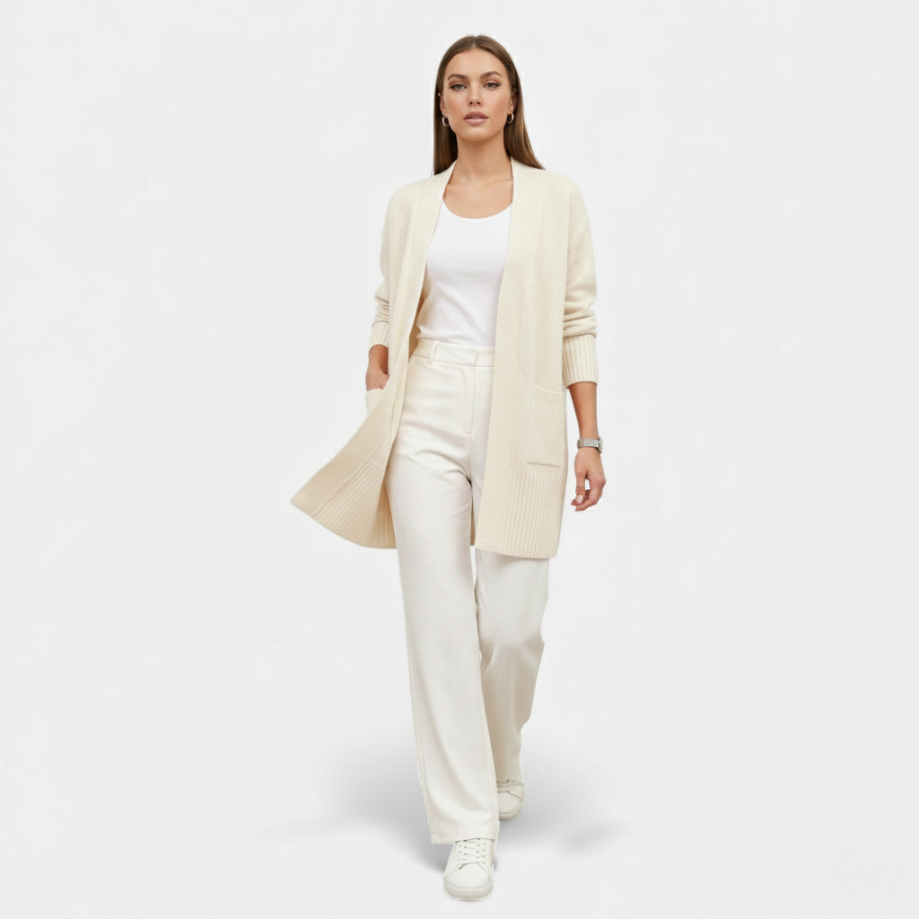 Monvéline | Women’s Knit Cardigan – Longline Everyday Elegance