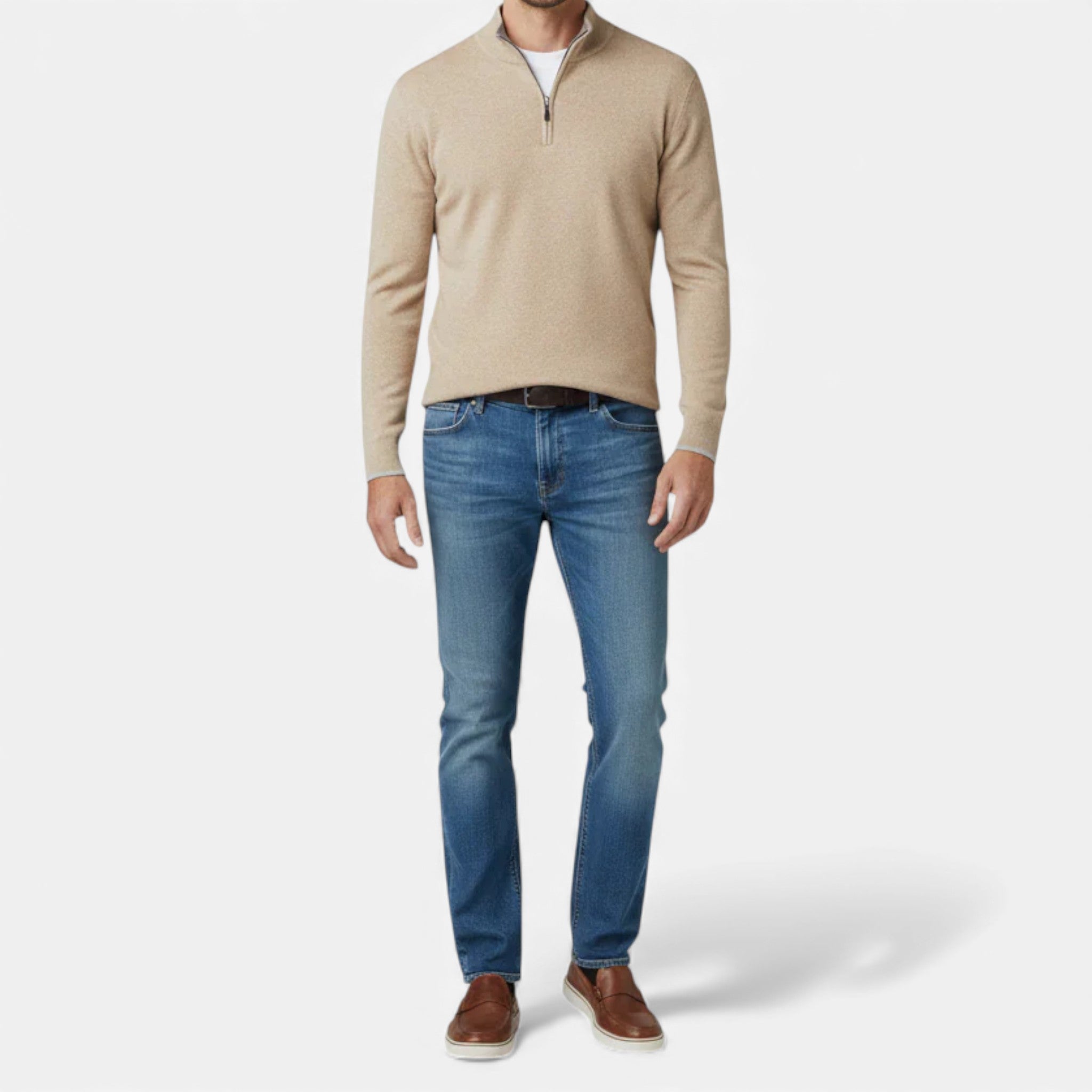 Monvéline | Men’s Winter Sweater – Heritage Zip-Up Knit