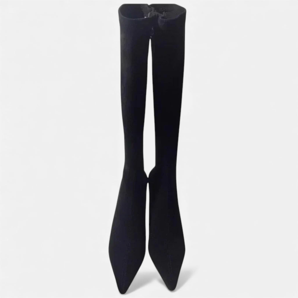Monvéline | Women’s Suede Thigh-High Boots – Heritage Elegance