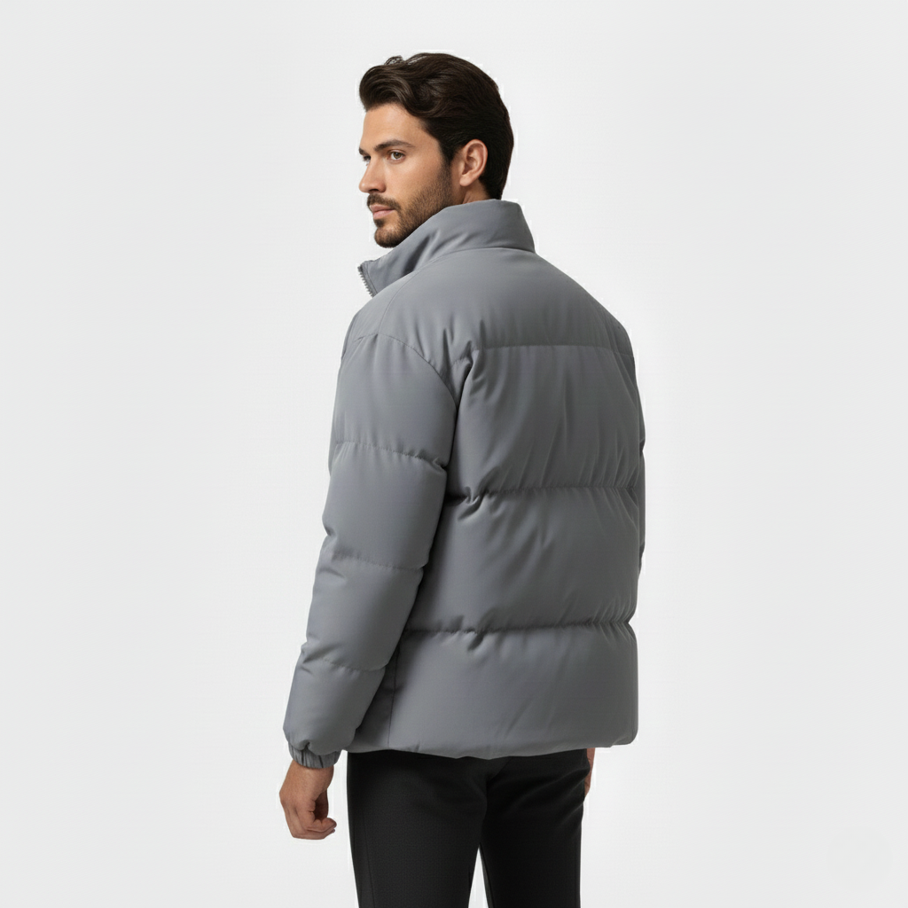 Monvéline | Men’s Sleek Grey Zip Jacket