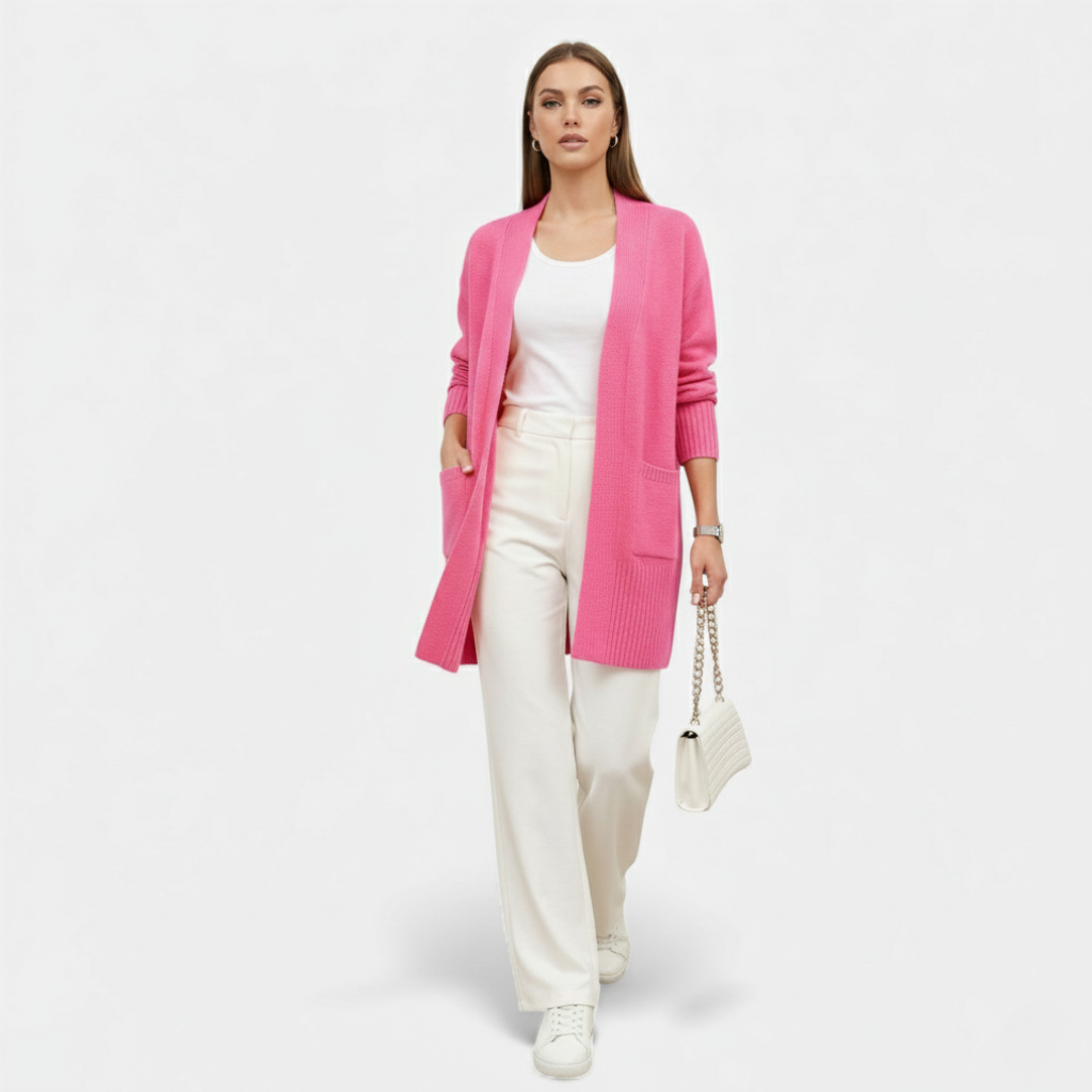 Monvéline | Women’s Knit Cardigan – Longline Everyday Elegance