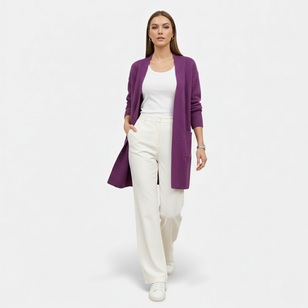 Monvéline | Women’s Knit Cardigan – Longline Everyday Elegance