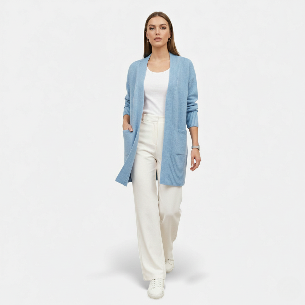 Monvéline | Women’s Knit Cardigan – Longline Everyday Elegance