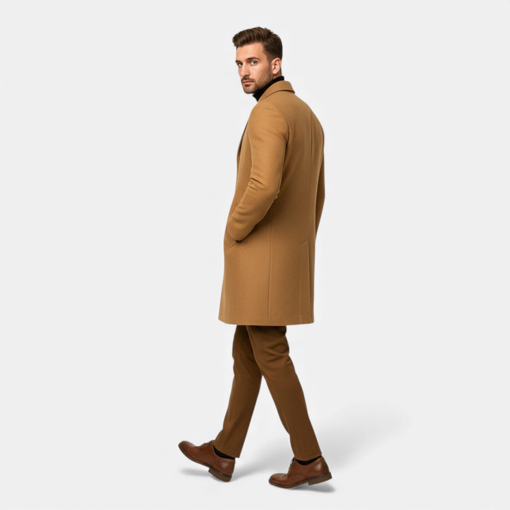 Monvéline | Men’s Long Coat – Timeless Tailored Elegance