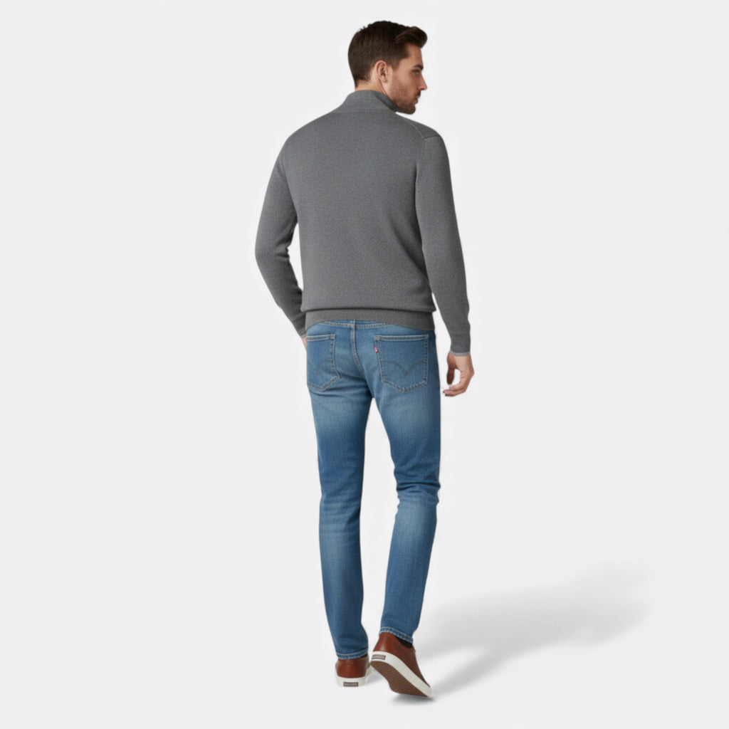 Monvéline | Men’s Winter Sweater – Heritage Zip-Up Knit