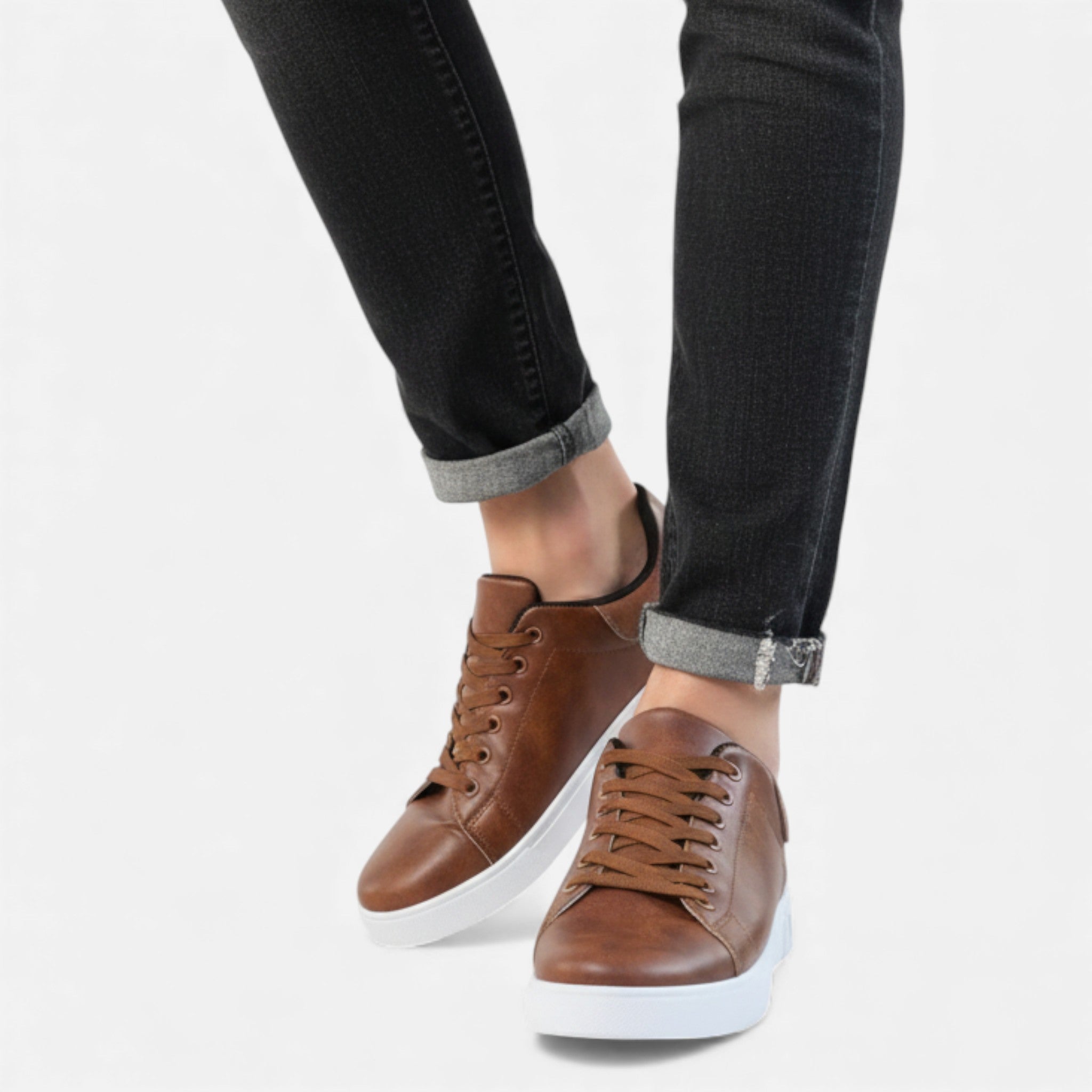 Monvéline | Men’s Classic Leather Casual Sneakers
