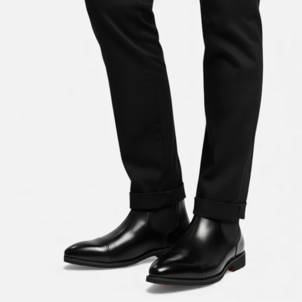 Monvéline | Men’s Polished Leather Chelsea Boots