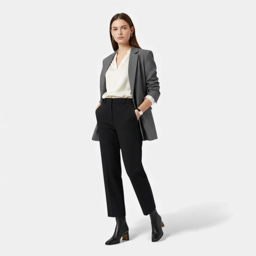 Monvéline | Women’s Square-Toe Ankle Boots – Vintage Sophistication