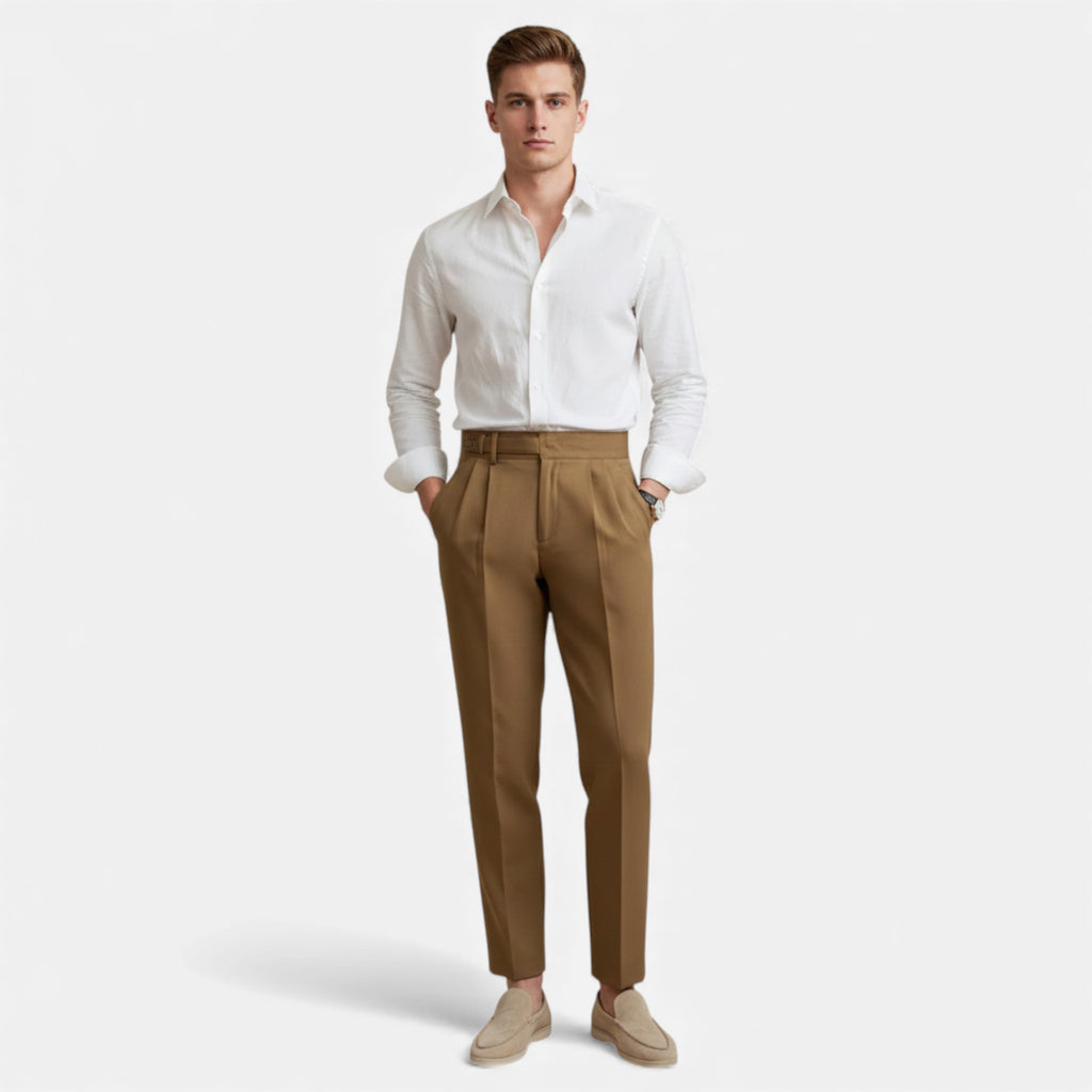 Monvéline | Men’s Heritage Pleated Suit Trousers