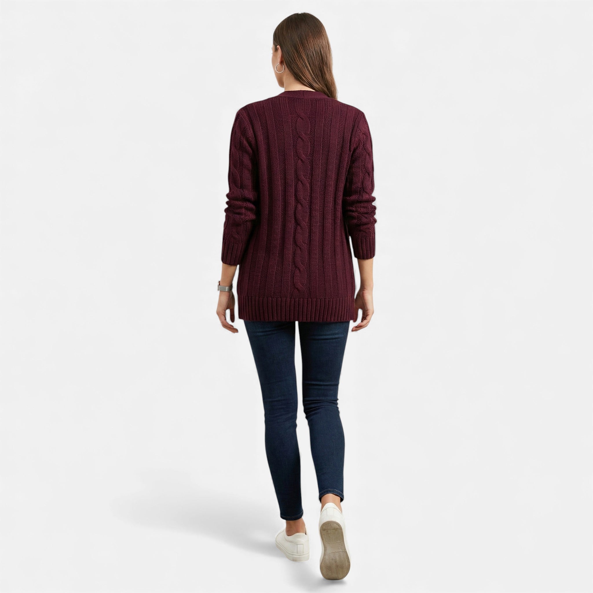 Monvéline | Women’s Cable Knit Cardigan – Heritage Soft-Touch Warmth
