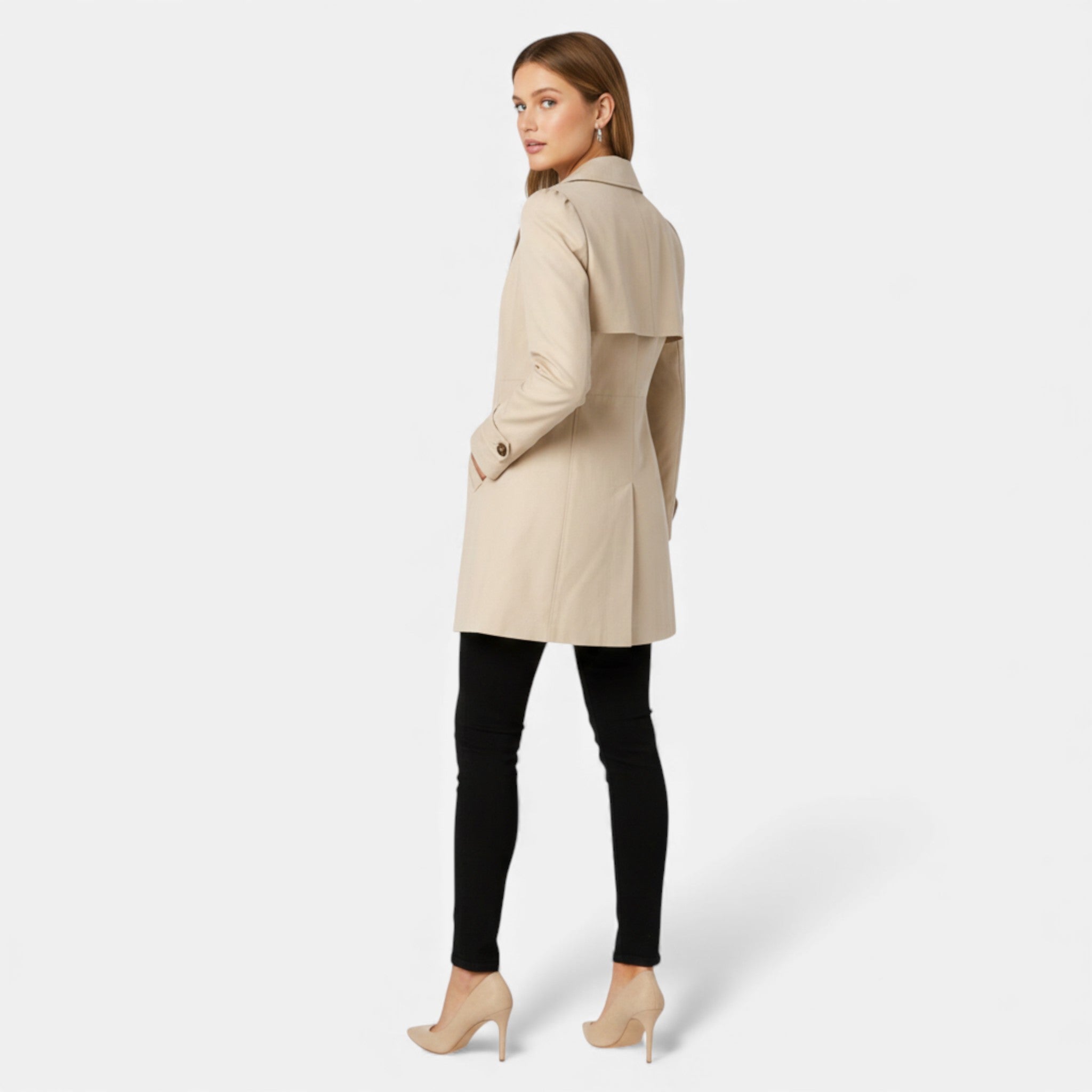 Monvéline | Women’s Trench Coat – Refined Single-Breasted Heritage