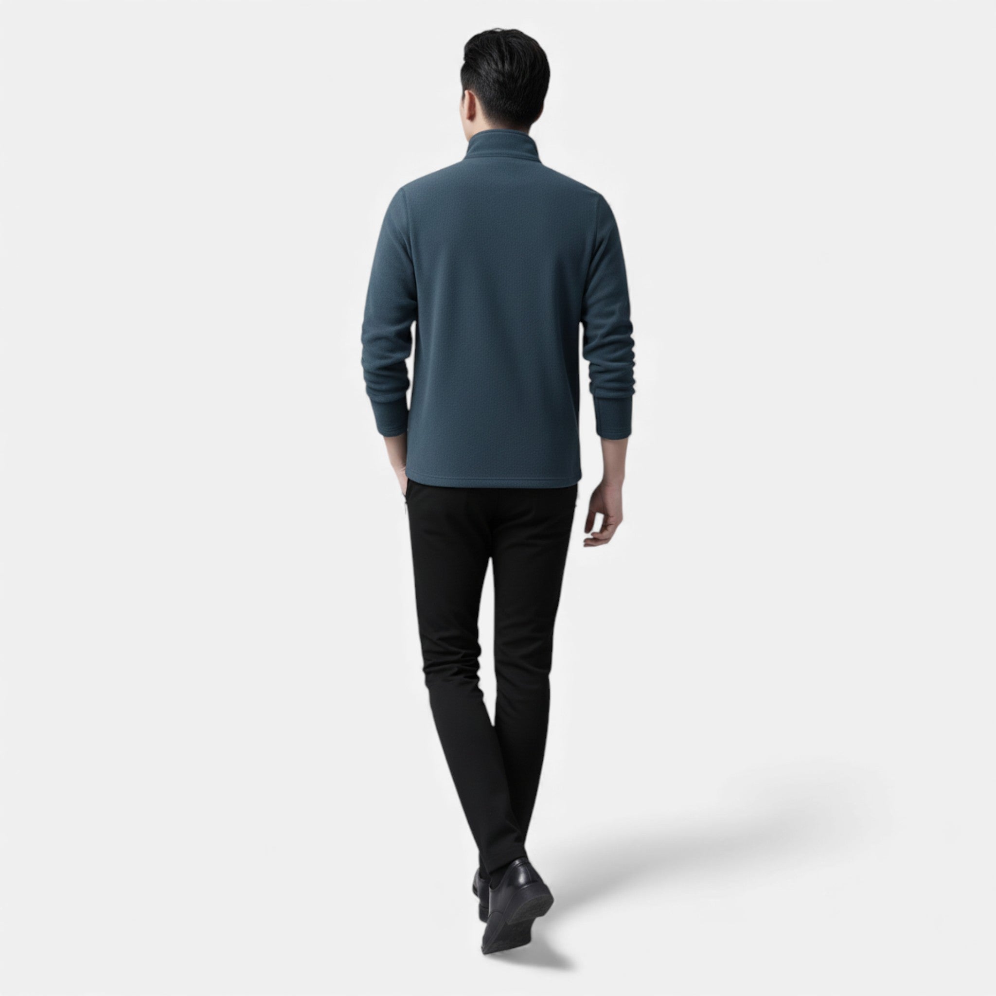 Monvéline | Men’s Lamb-Fleece Sweatshirt – Heritage Stand Collar