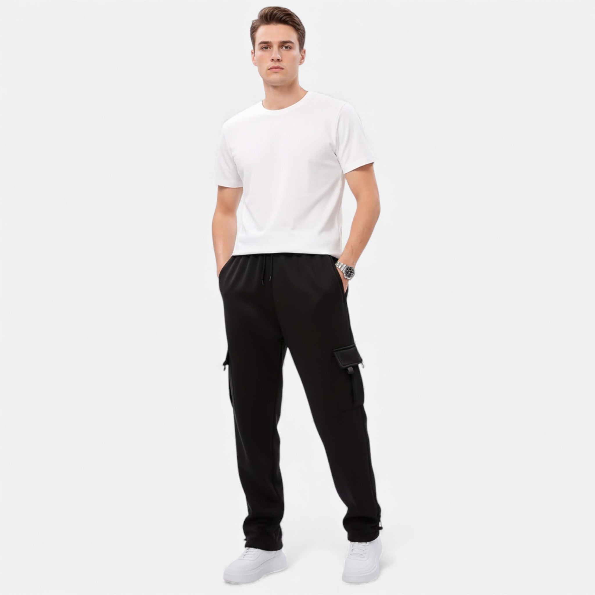 Monvéline | Men’s Casual Cargo Pants – Modern Comfort with Utility Pockets