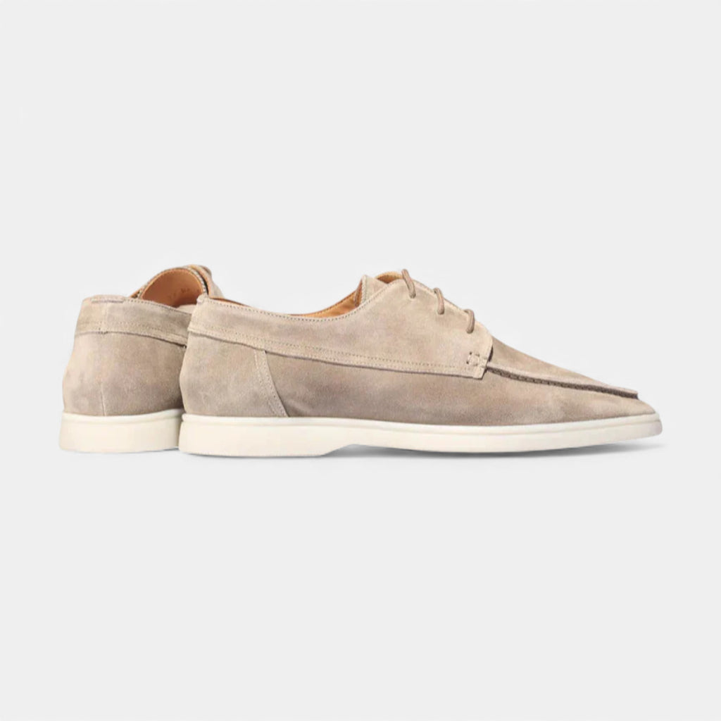 Monvéline | Men’s Lace-Up Loafers – Textured Leather