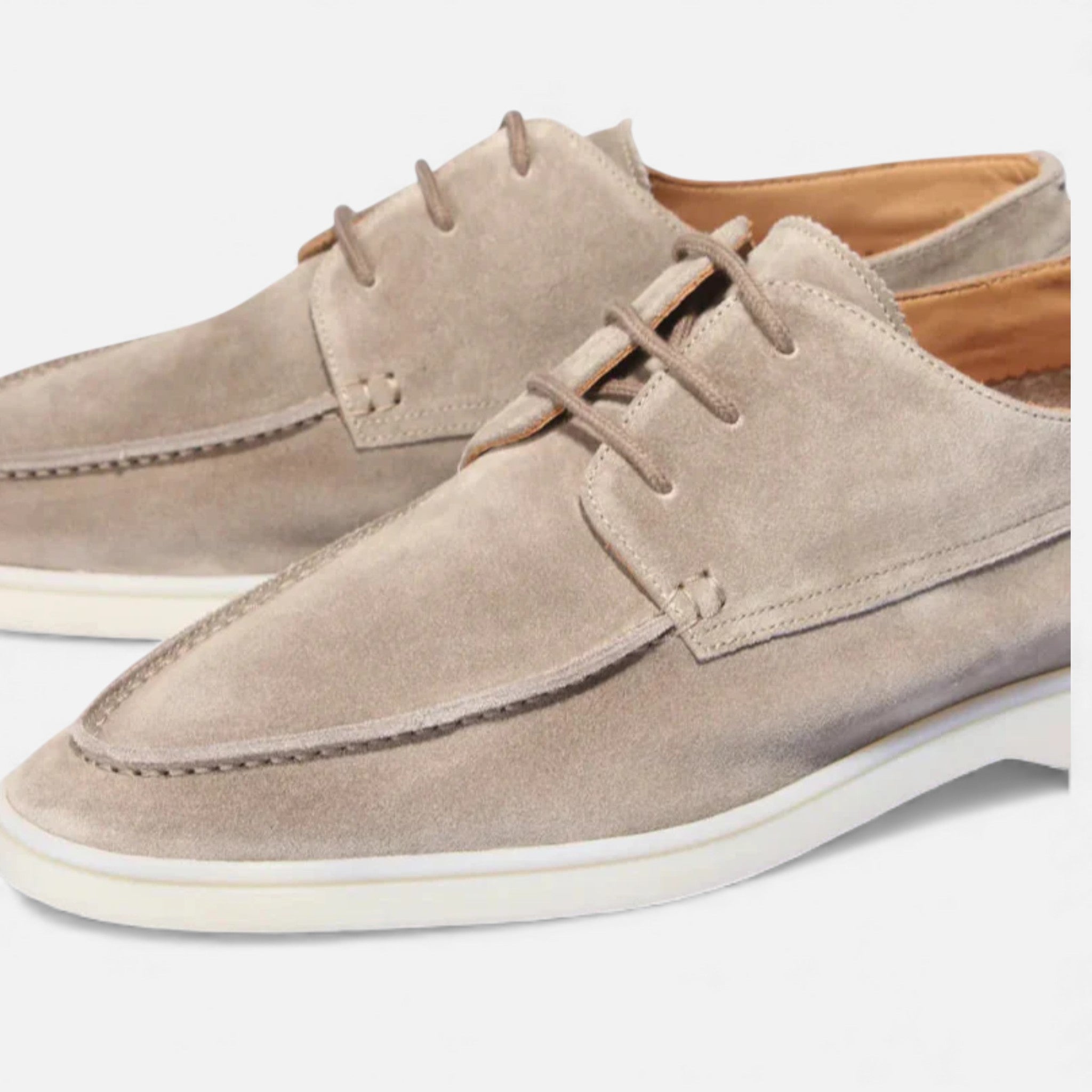 Monvéline | Men’s Lace-Up Loafers – Textured Leather