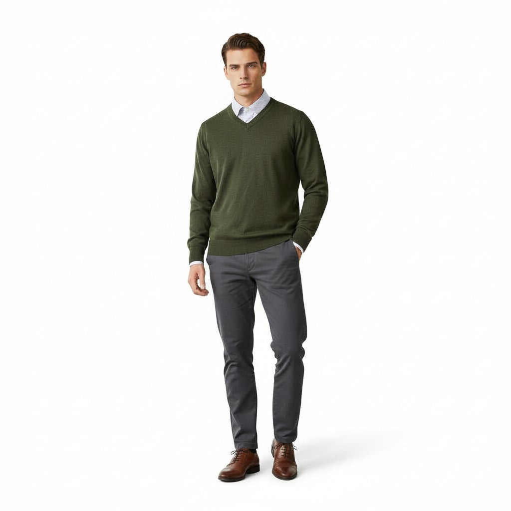 Monvéline | Men’s V-Neck Cashmere Sweater