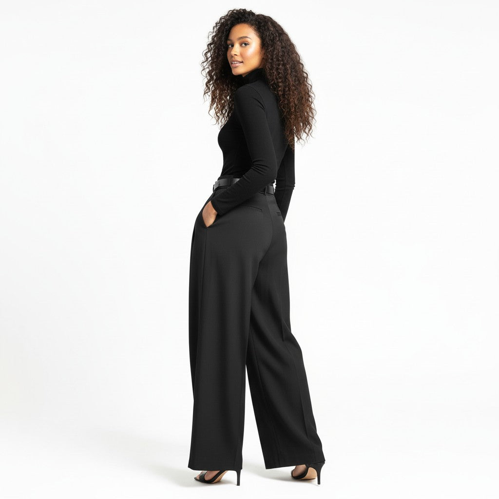 Monvéline | Women’s Slim-Fit Pleated Trousers