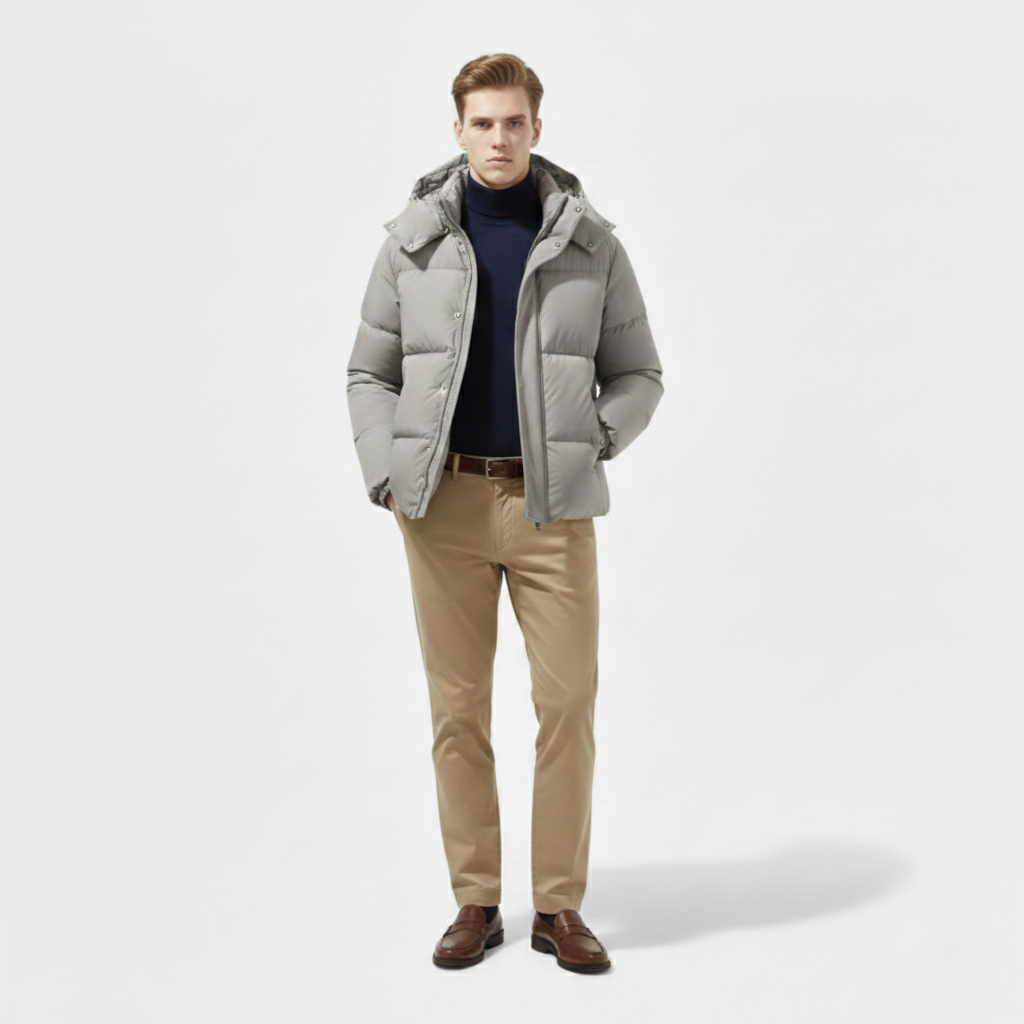 Monvéline | Men’s Puffer Jacket – Classic Cold-Weather Refinement