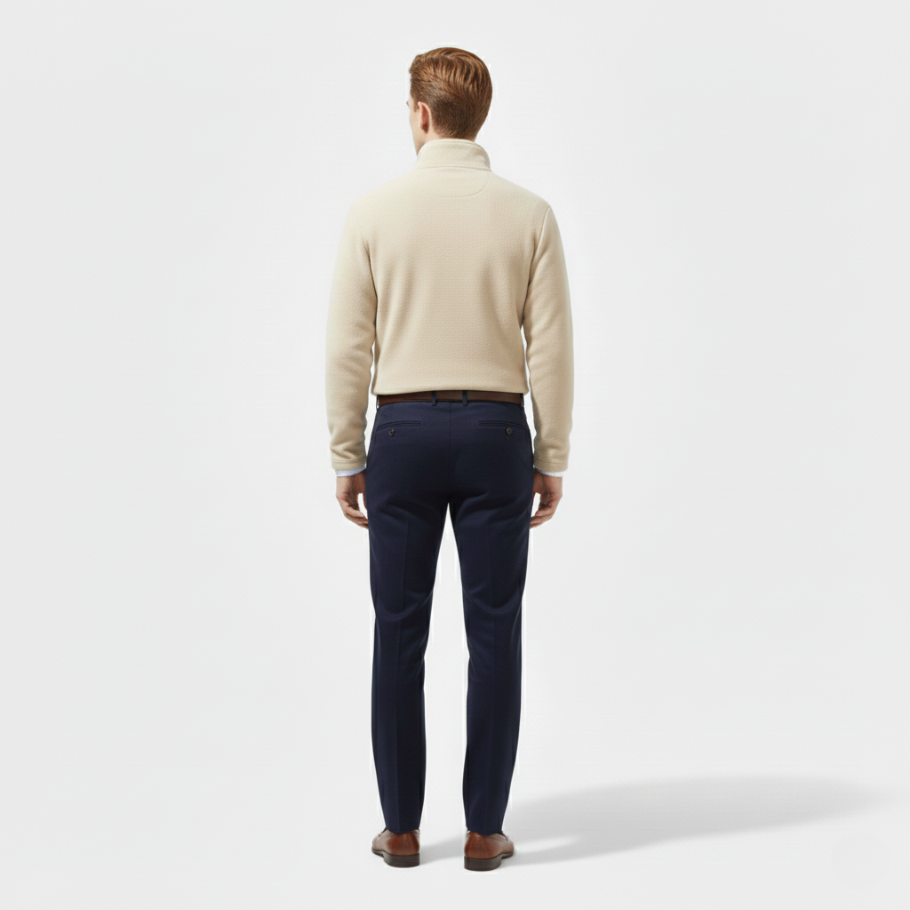 Monvéline | Men’s Lamb-Fleece Sweatshirt – Heritage Stand Collar