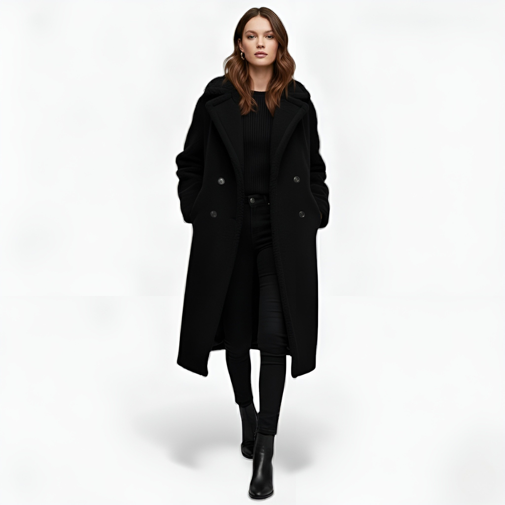 Monvéline | Women’s Long Teddy Coat