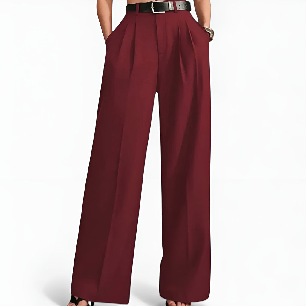 Monvéline | Women’s Slim-Fit Pleated Trousers