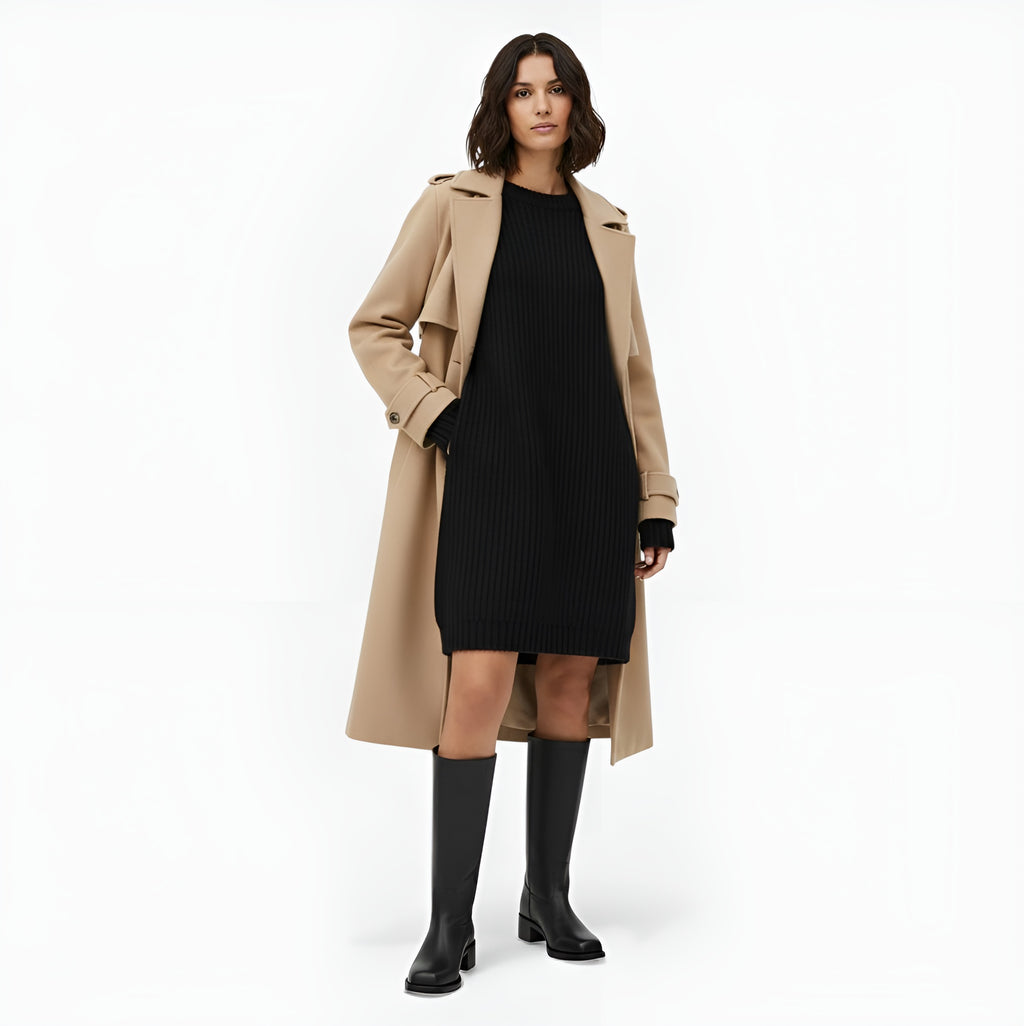 Monvéline | Women’s Knee-High Leather Boots – Classic Silhouette