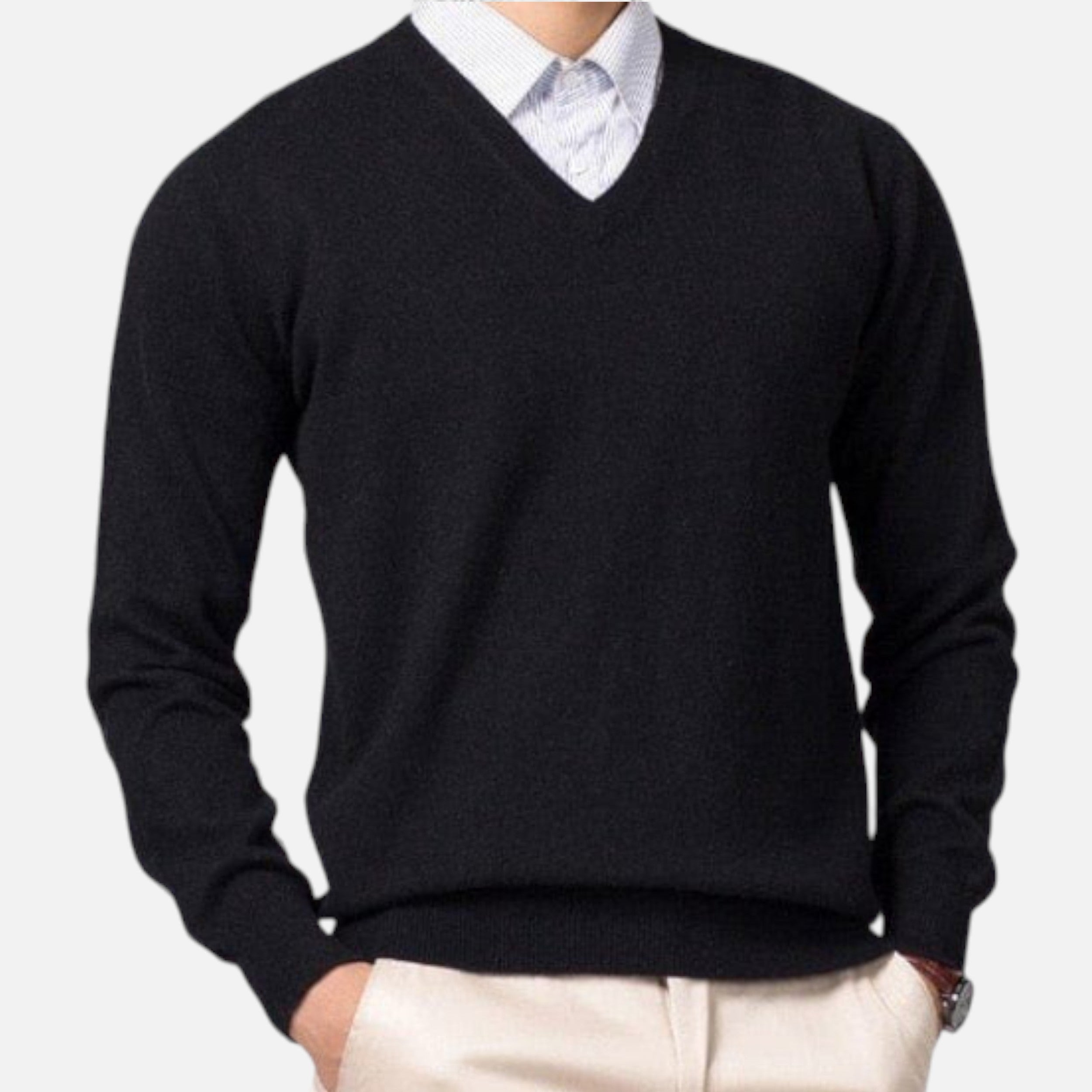 Monvéline | Men’s V-Neck Cashmere Sweater