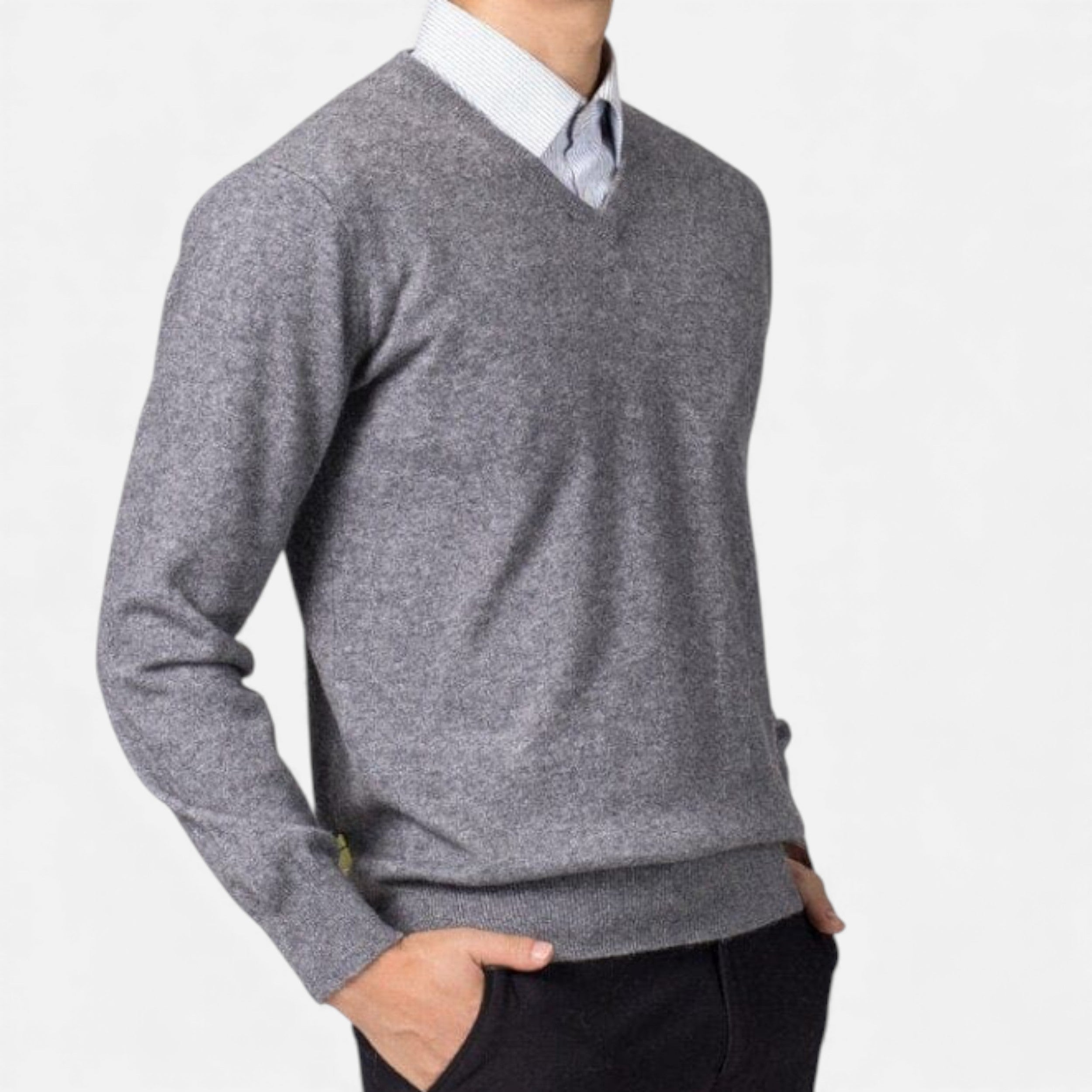 Monvéline | Men’s V-Neck Cashmere Sweater