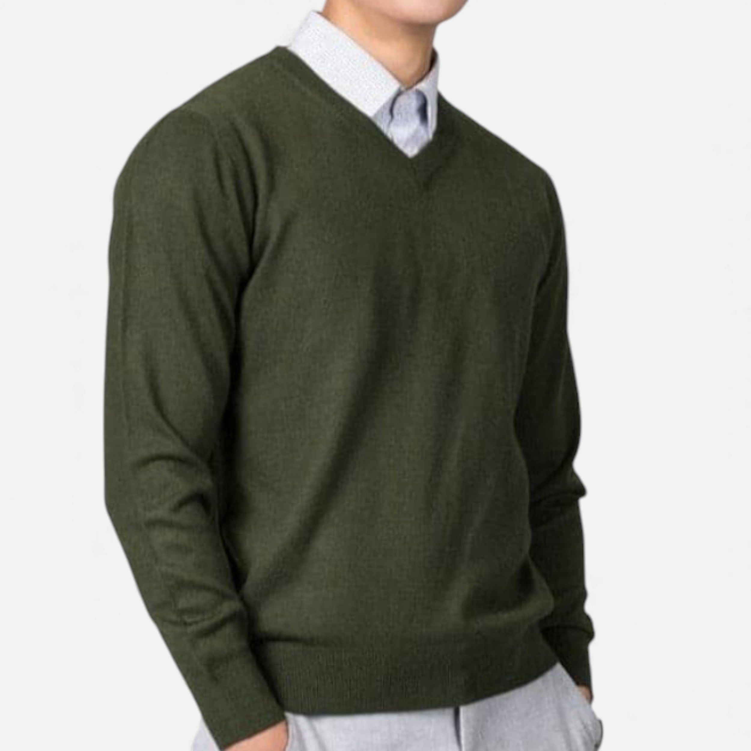 Monvéline | Men’s V-Neck Cashmere Sweater
