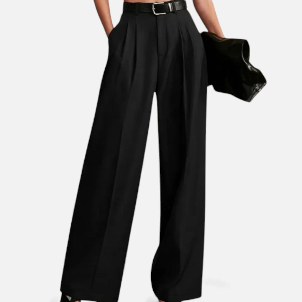 Monvéline | Women’s Slim-Fit Pleated Trousers