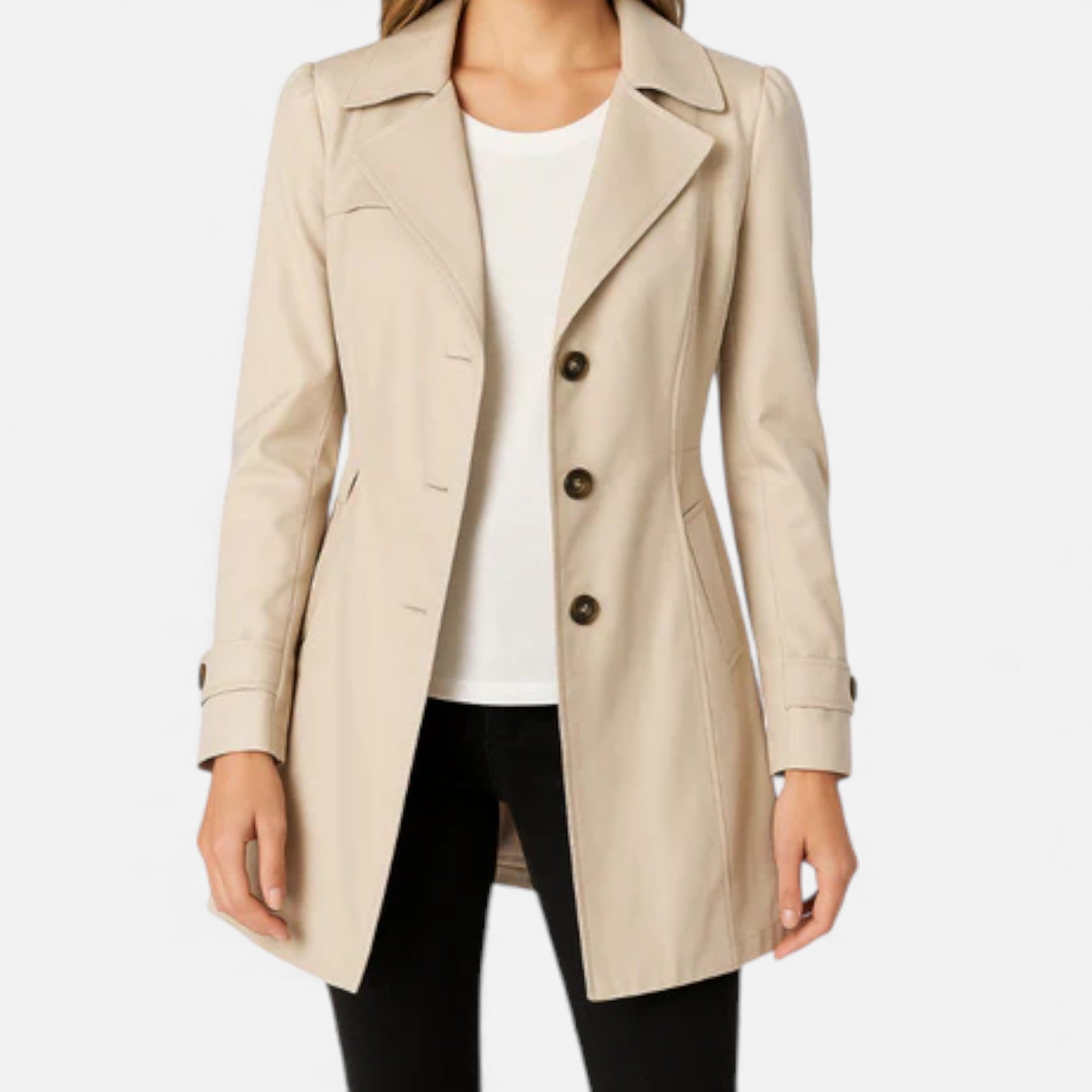 Monvéline | Women’s Trench Coat – Refined Single-Breasted Heritage
