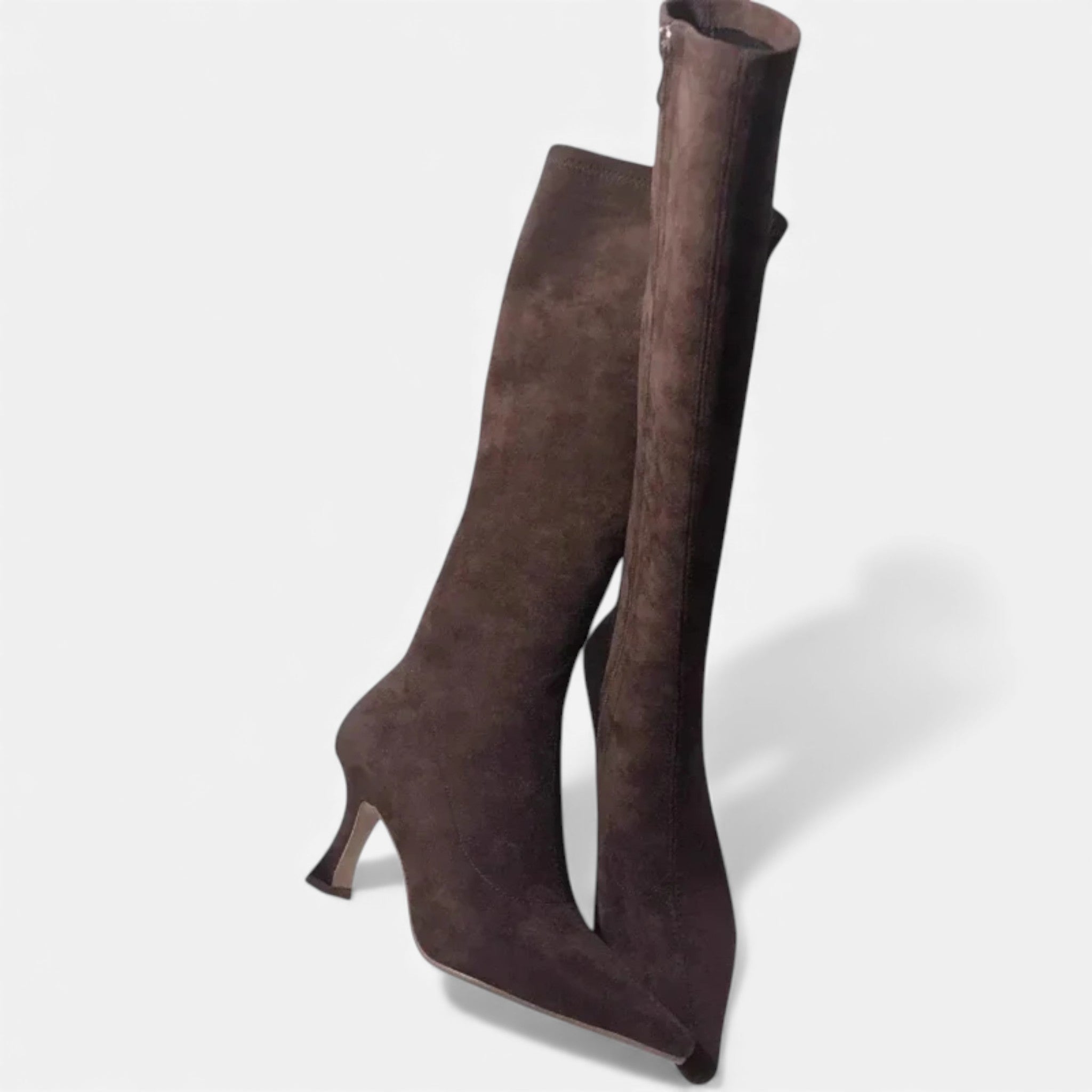Monvéline | Women’s Suede Thigh-High Boots – Heritage Elegance