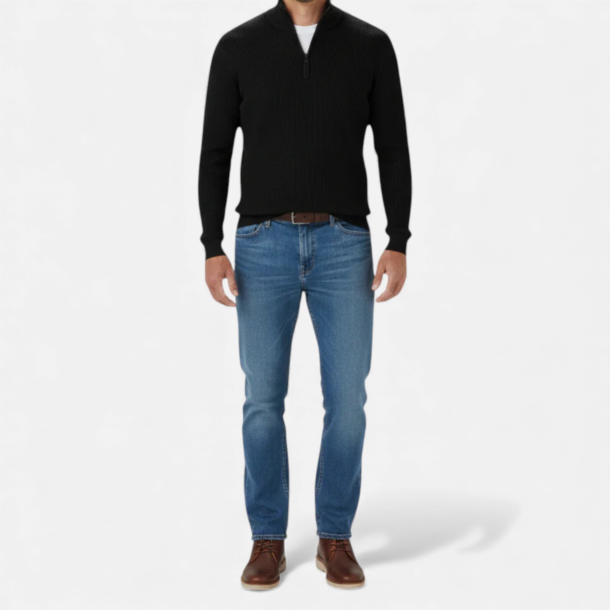 Monvéline | Men’s Winter Sweater – Heritage Zip-Up Knit
