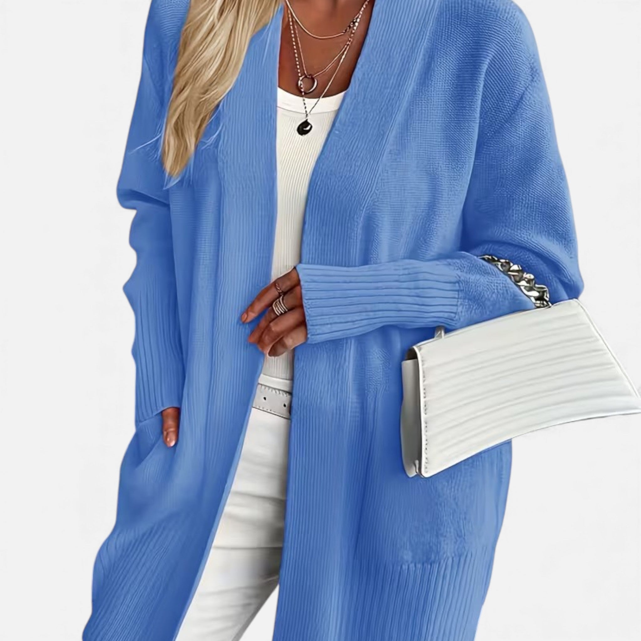 Monvéline | Women’s Knit Cardigan – Longline Everyday Elegance