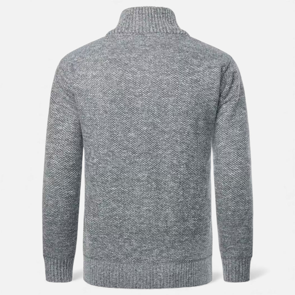 Monvéline | Men’s Casual Cardigan – Stand-Collar Knit Comfort