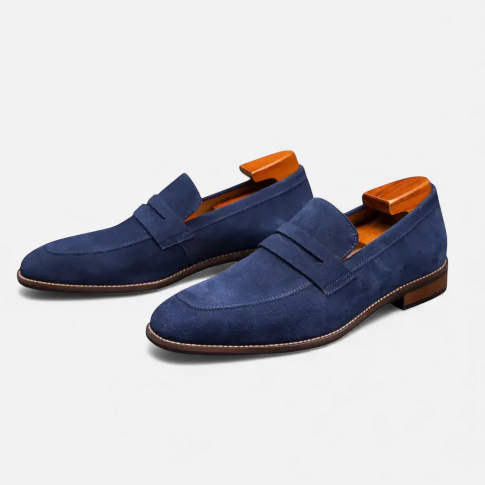 Monvéline | Men’s Suede Heritage Penny Loafers