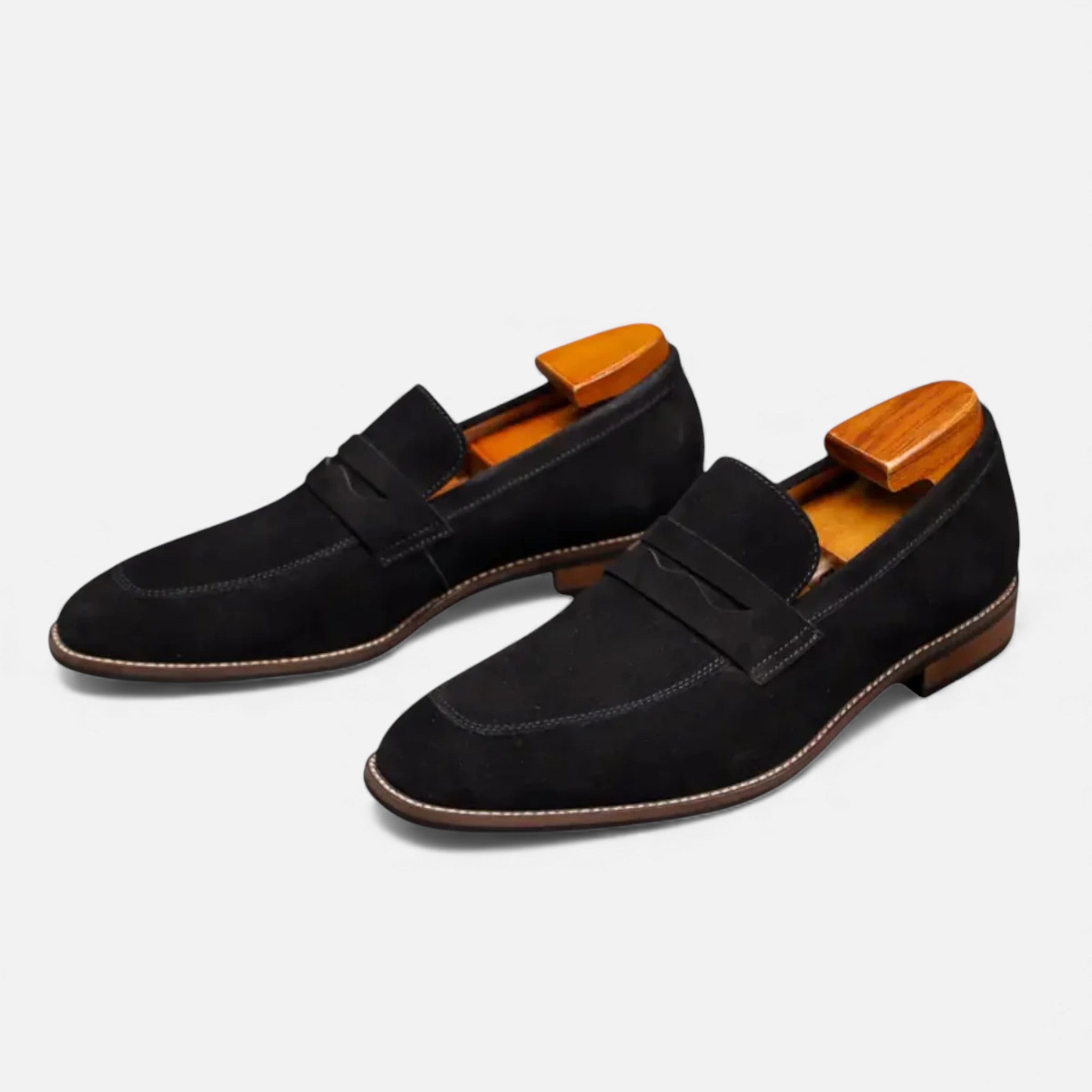 Monvéline | Men’s Suede Heritage Penny Loafers