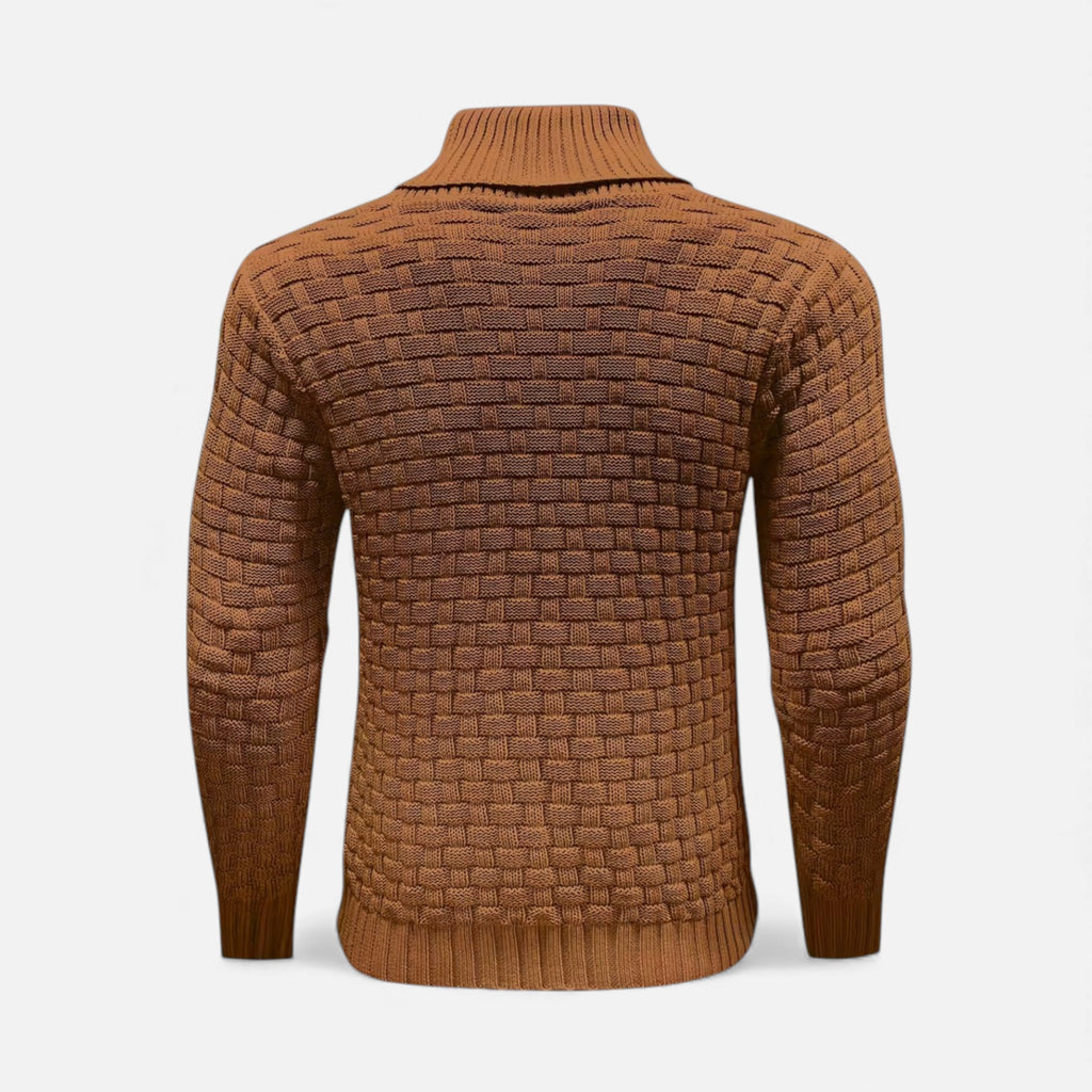 Monvéline | Men’s Waffle Knit Sweater – Classic Winter Ease