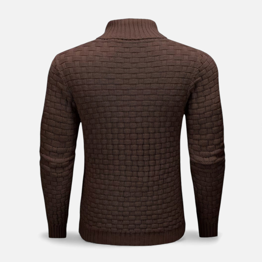 Monvéline | Men’s Waffle Knit Sweater – Classic Winter Ease