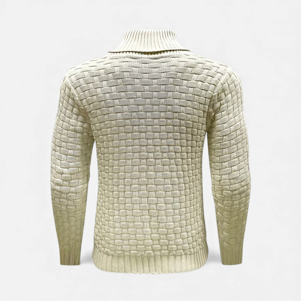 Monvéline | Men’s Waffle Knit Sweater – Classic Winter Ease