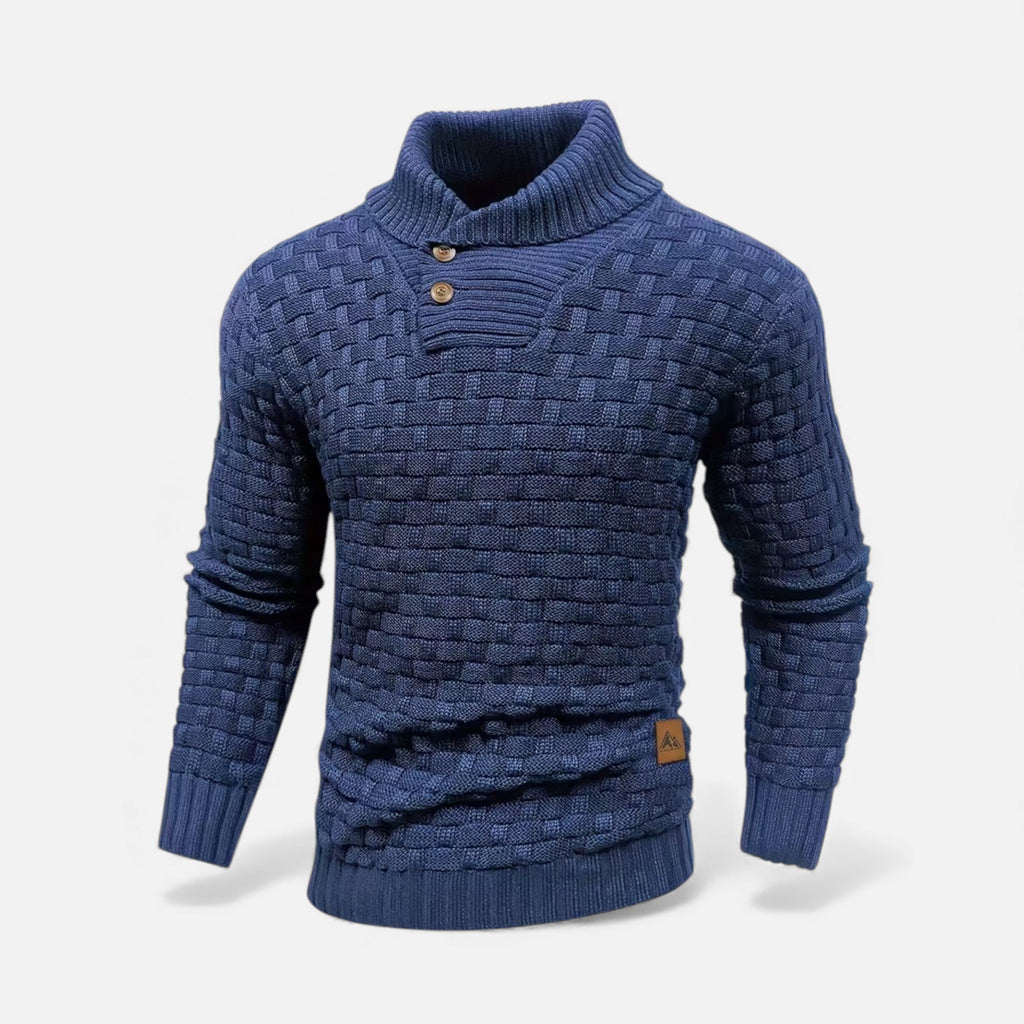 Monvéline | Men’s Waffle Knit Sweater – Classic Winter Ease