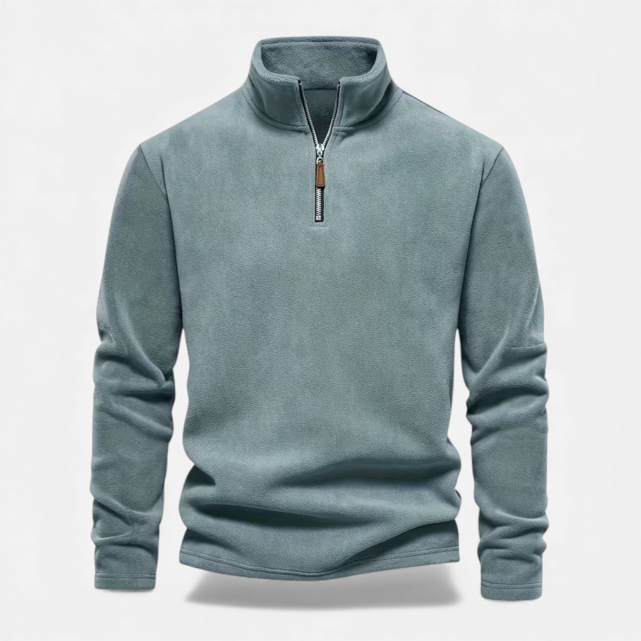 Monvéline | Men’s Lamb-Fleece Sweatshirt – Heritage Stand Collar