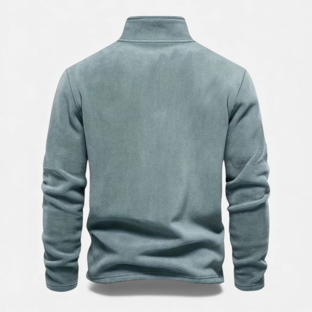 Monvéline | Men’s Lamb-Fleece Sweatshirt – Heritage Stand Collar