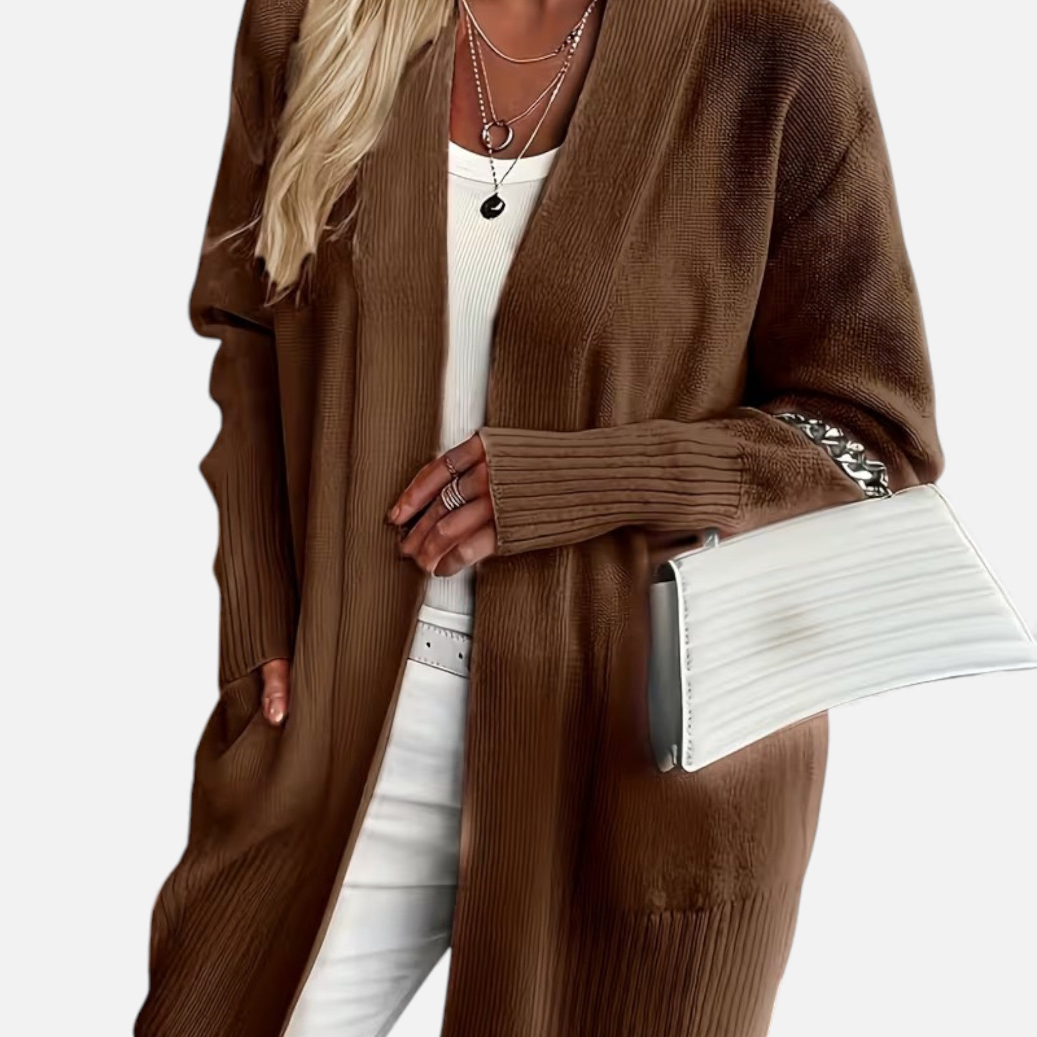 Monvéline | Women’s Knit Cardigan – Longline Everyday Elegance