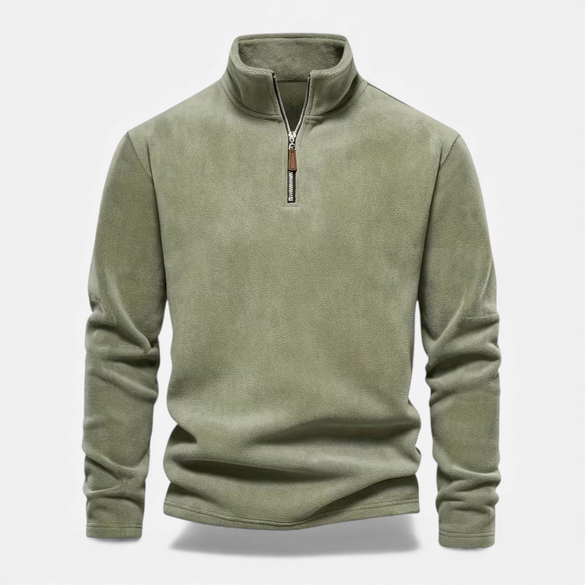 Monvéline | Men’s Lamb-Fleece Sweatshirt – Heritage Stand Collar