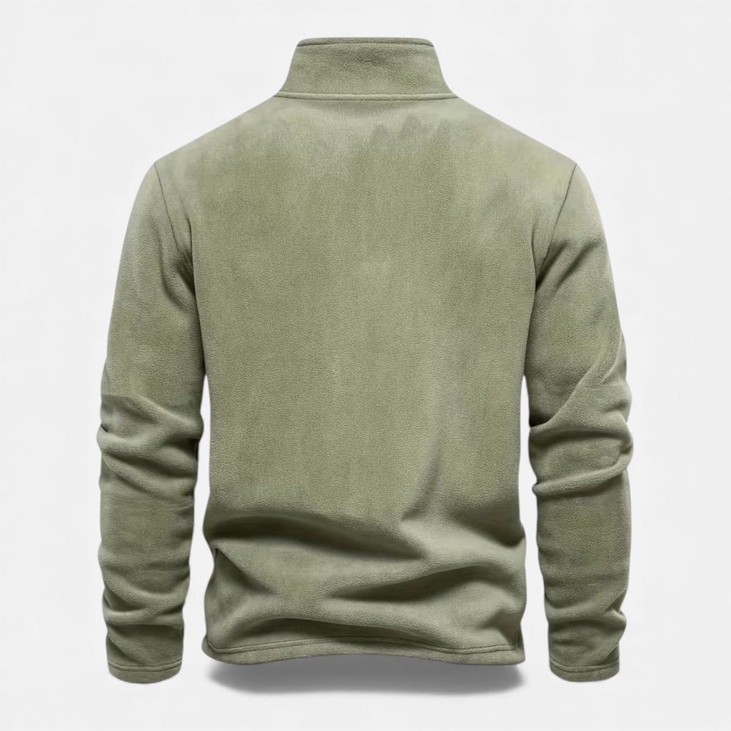 Monvéline | Men’s Lamb-Fleece Sweatshirt – Heritage Stand Collar